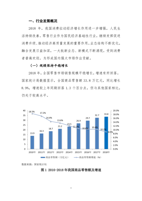 商务部:2018-2019中国零售行业发展报告